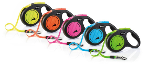 Smycz dla psa Flexi Classic Neon, taśma M zielony Smycz dla psa Flexi Classic Neon, taśma M zielony